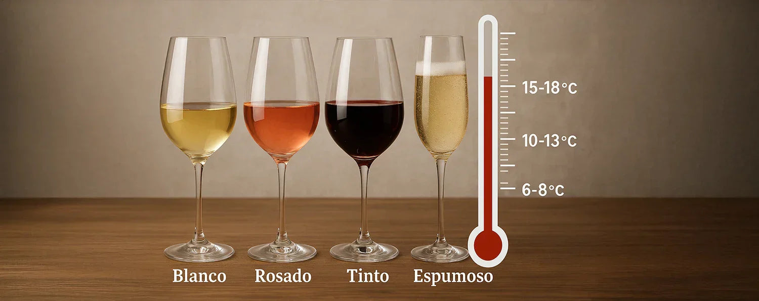 cual es la temperatura ideal para tomar el vino