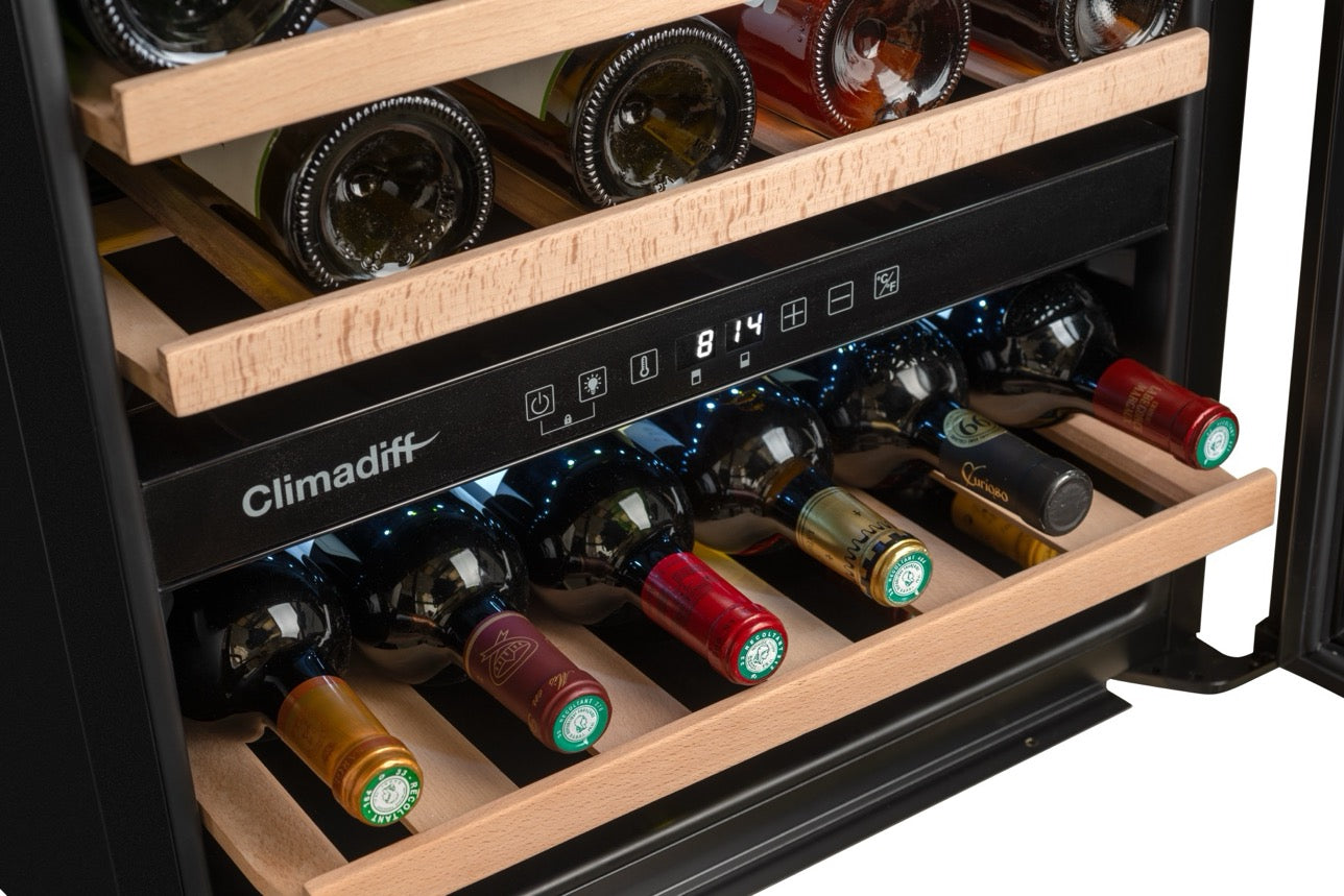 Vinoteca doble zona integrable 36 botellas Climadiff CBI40DB1 OUTLET