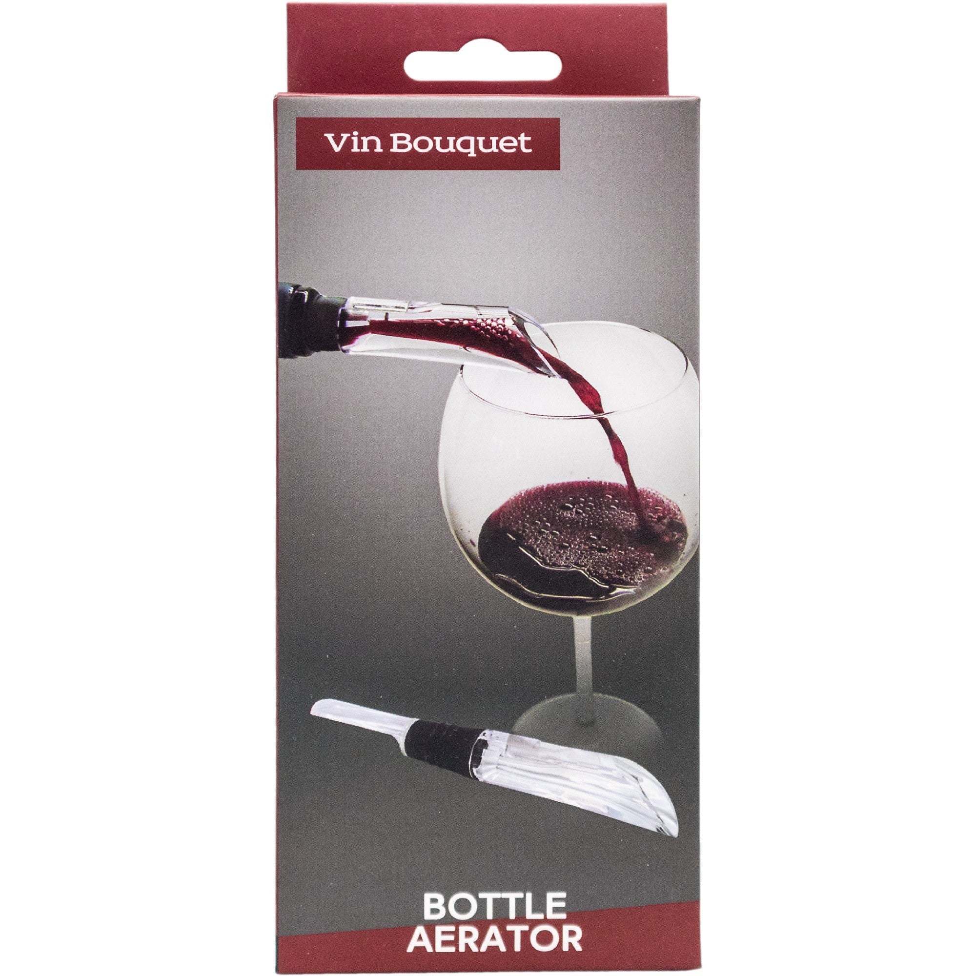 Aireador de vino transparente con vertedor antigoteo