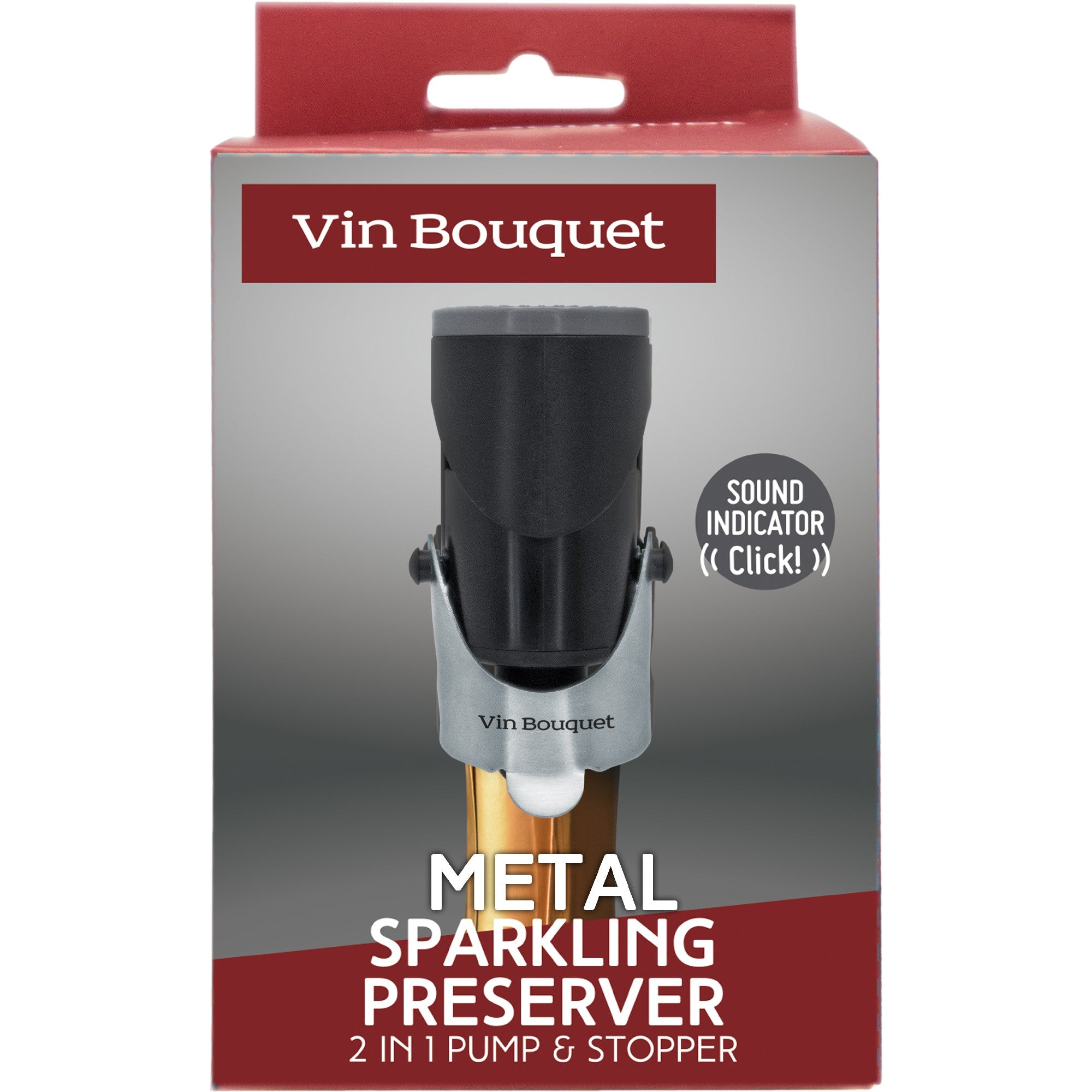 Tapón conservador de cava con indicador de sonido