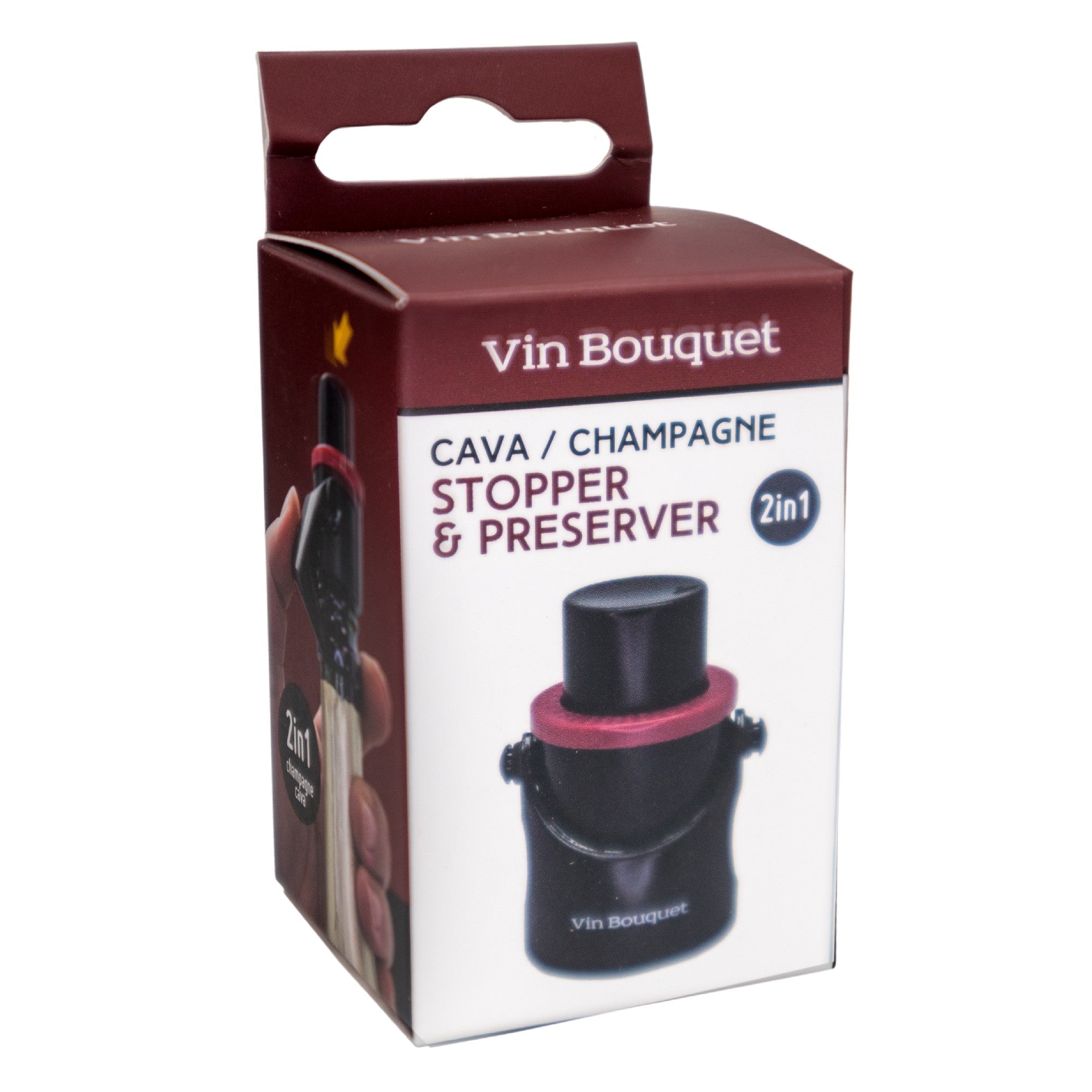 Tapón y conservador de cava con indicador de sonido