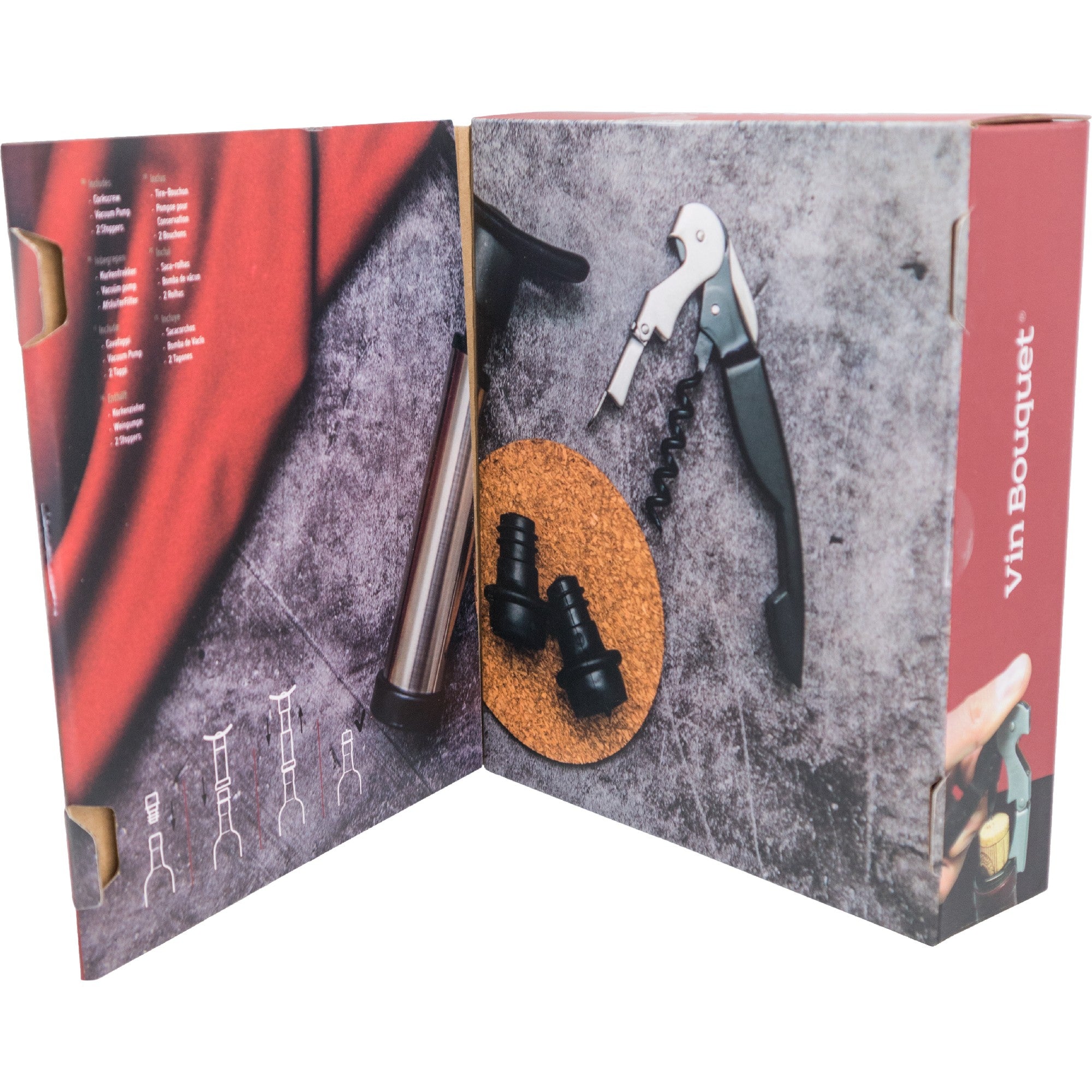 Two-Stage Corkscrew and Vacuum Pump Set