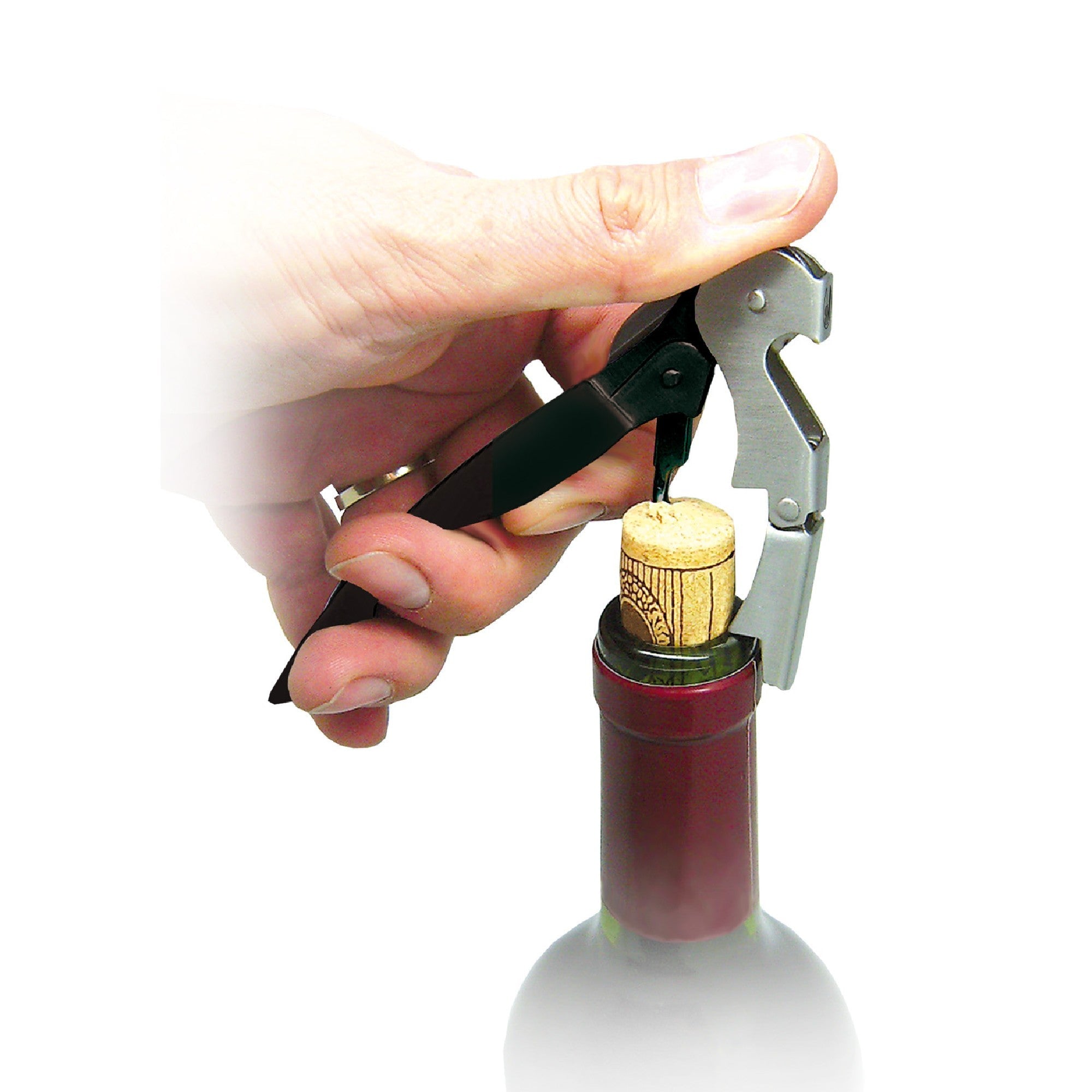 Wine Glass Opener and Marker Set – Professional Corkscrew and 12 Glass Markers