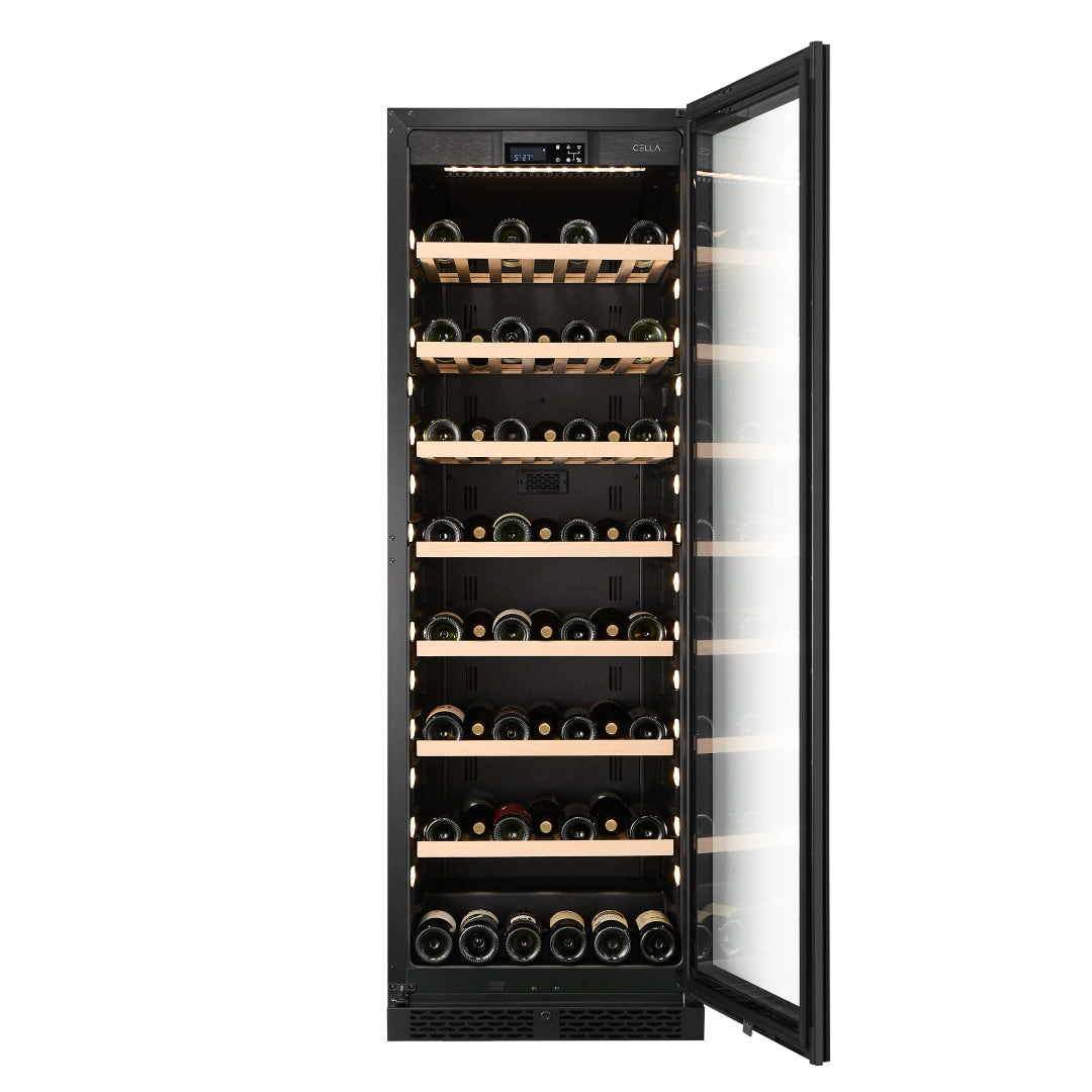 Wine Cooler 102 bottles CELLA W122S Black