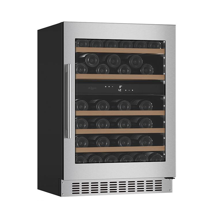 Wine Cooler 45 bottles mQuvée WineCave 780 60D Stainless Steel Dual-zone