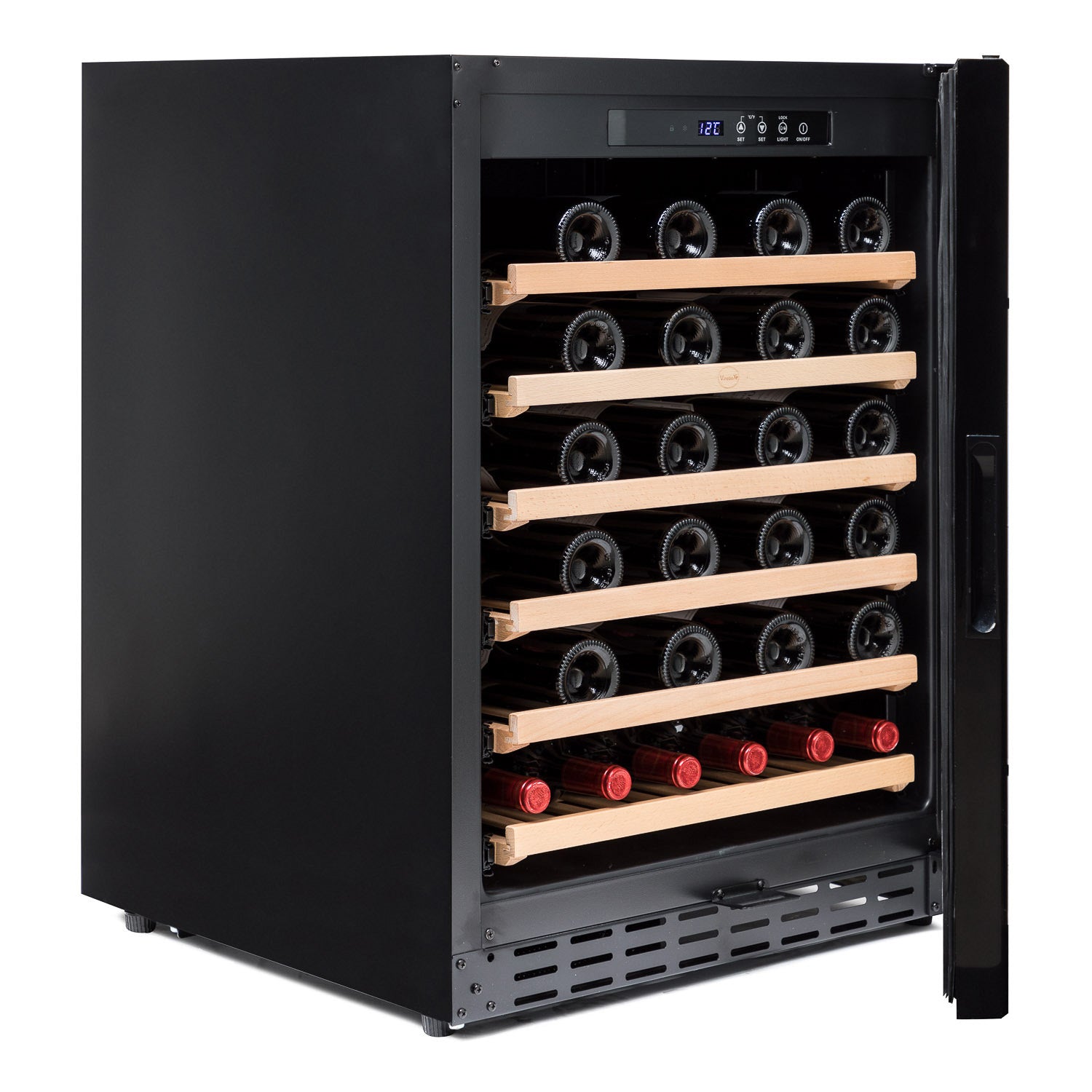 Vinoteca 50 botellas Vinobox 50GC 1T negra encastrable