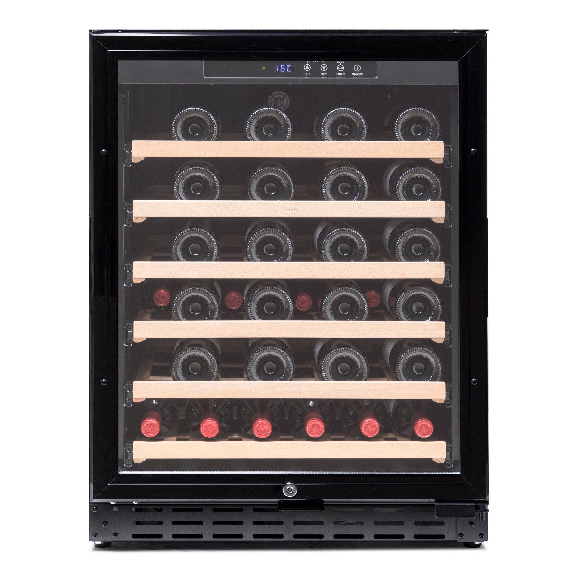 Vinoteca 50 botellas Vinobox 50GC 1T negra encastrable