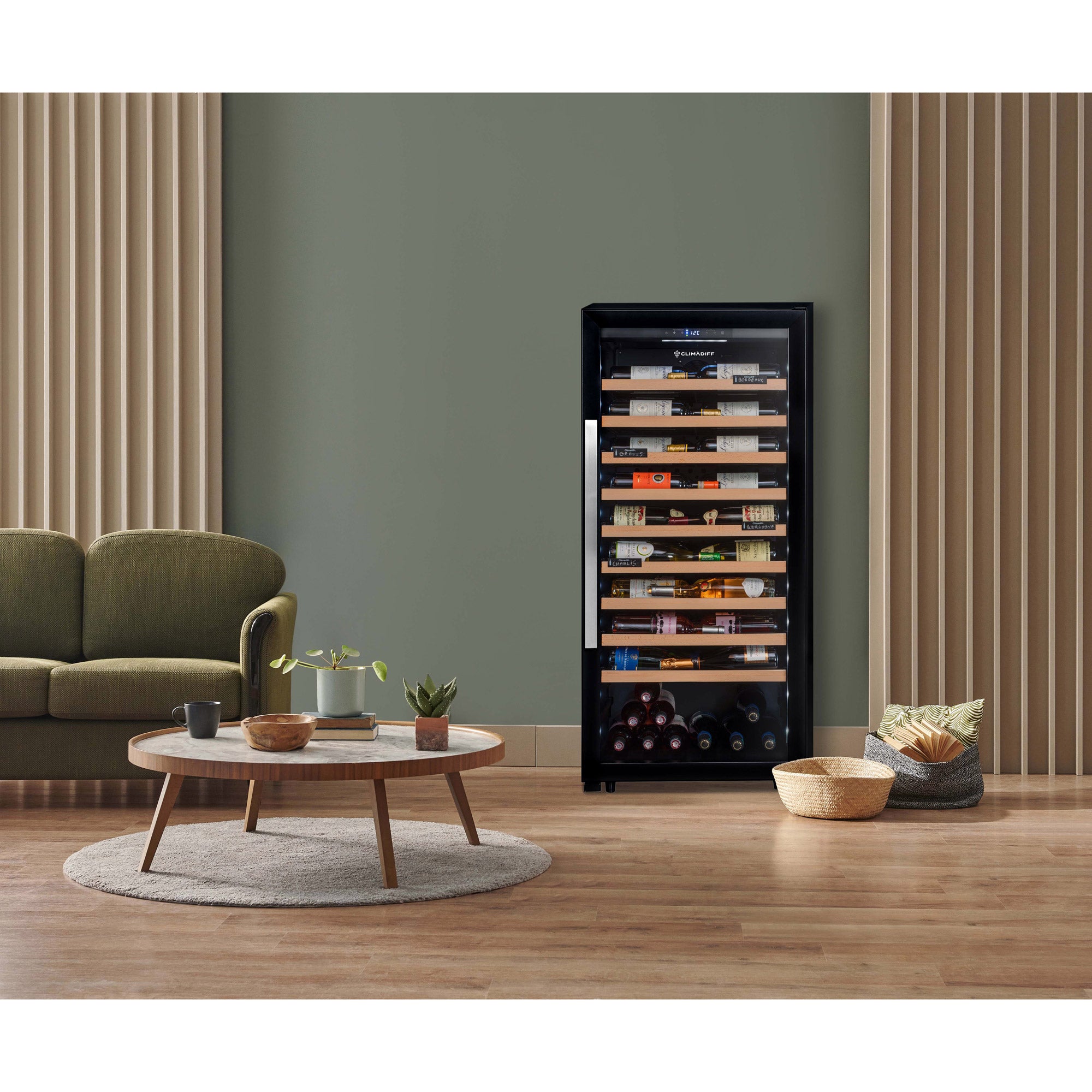 Wine Cooler 98 bottles Climadiff CPF100B1 Polyvalent