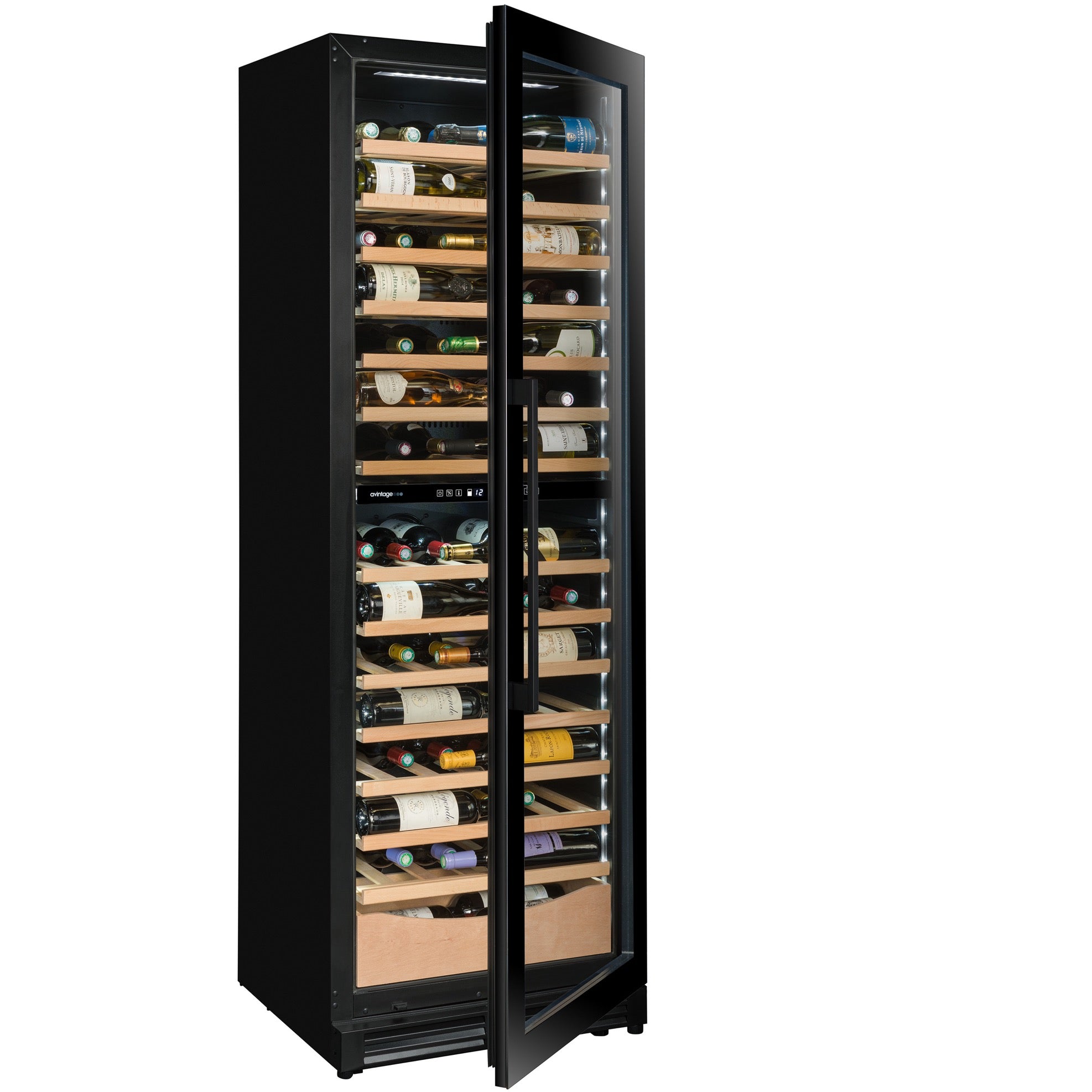 Imagen de la Vinoteca 109 botellas Avintage AVI110DZB1 doble zona.