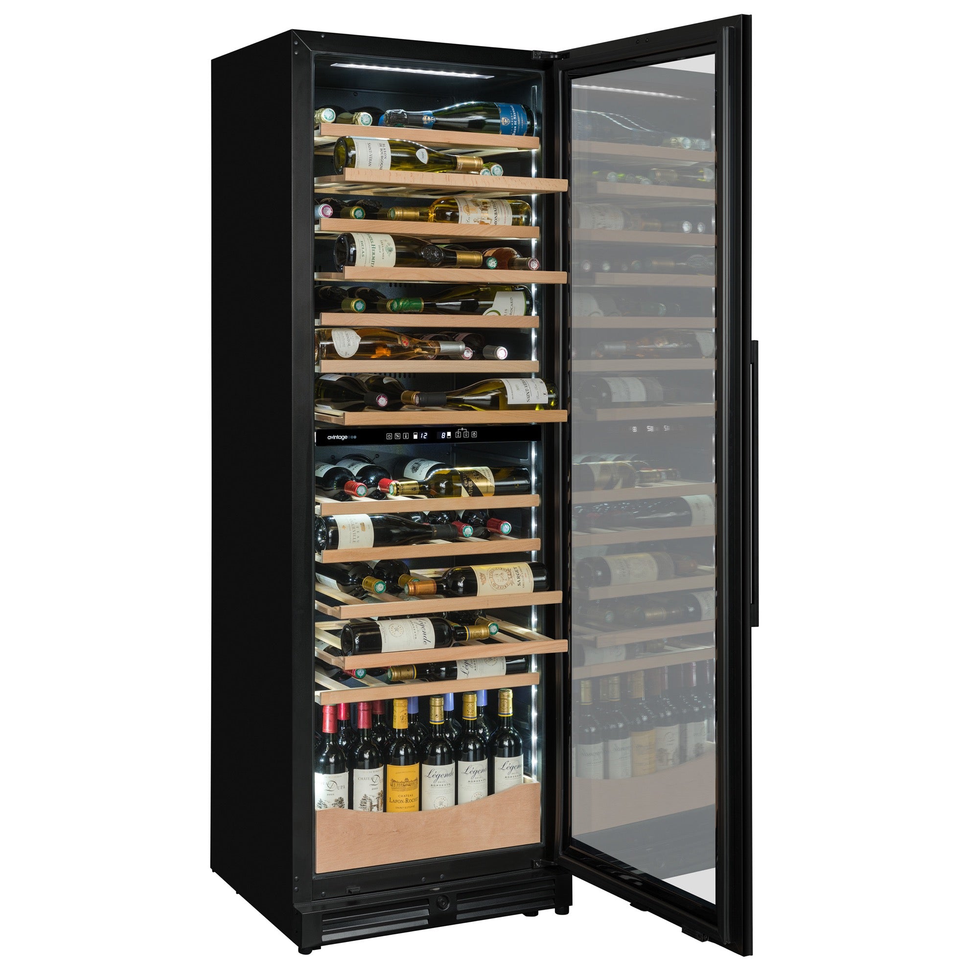 Imagen de la Vinoteca 109 botellas Avintage AVI110DZB1 doble zona.