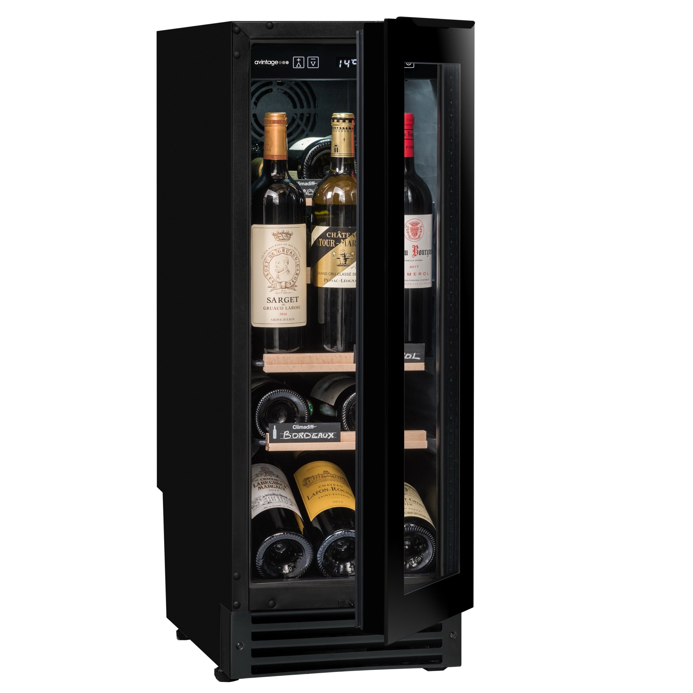 Fotografía de la Vinoteca 22 botellas Avintage AVU23TB1 negra.