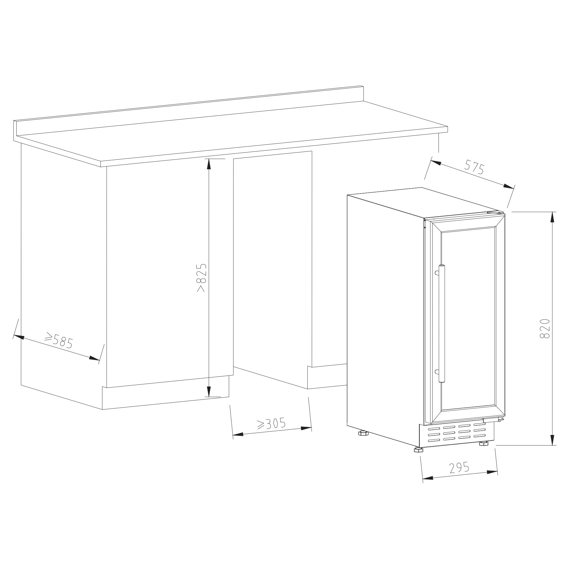 Vinoteca encastrable 20 botellas Vinobox Design 20 Negra