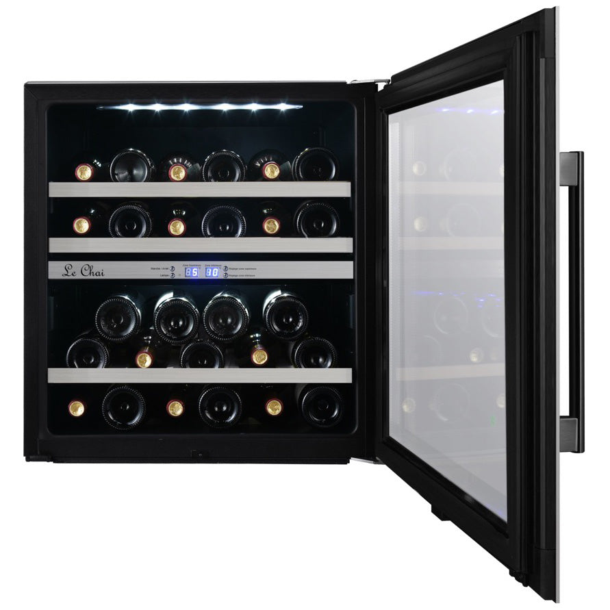 Built-in Wine Cooler 27 bottles Le Chai LBN270 Black Dual-zone