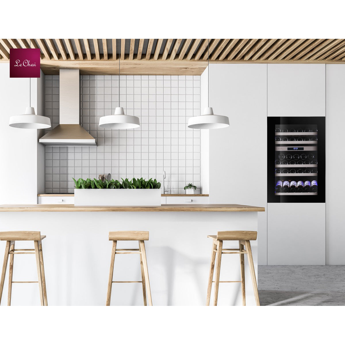 Built-in Wine Cooler 46 bottles Le Chai LBN460POV black Dual-zone