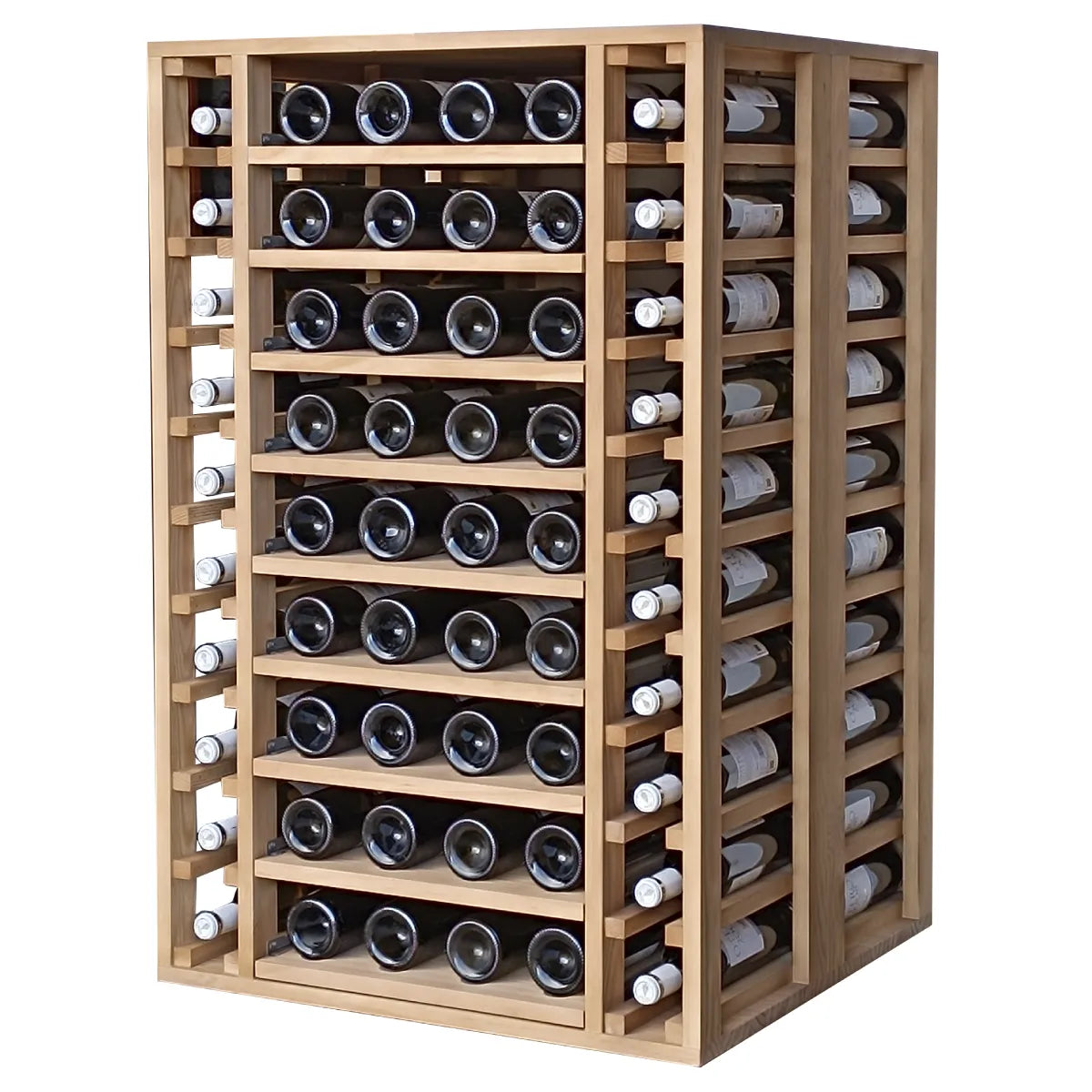 Wine rack for 103 bottles Expovinalia Arganza Godello 2548 — Pine with light oak finish — EX2548