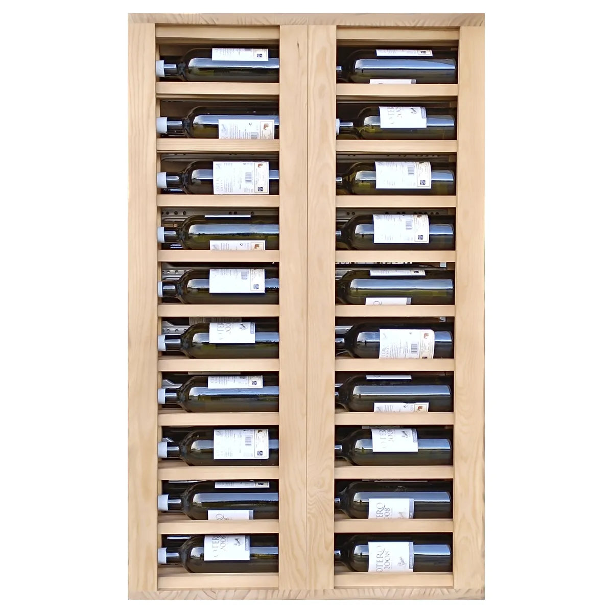 Wine rack for 103 bottles Expovinalia Arganza Godello 2548 — Pine with light oak finish — EX2548