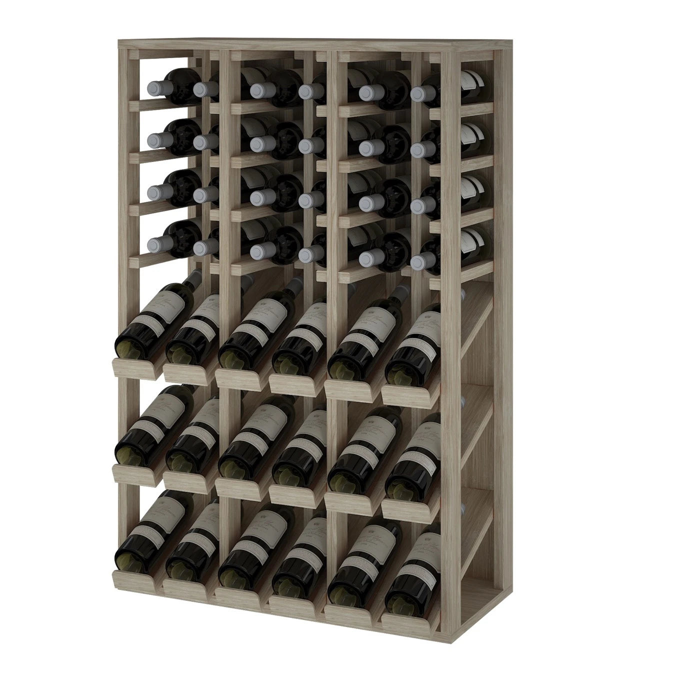 Oak wood wine rack for 36 bottles, Godello ER2091