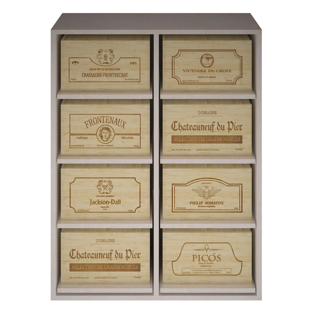 Pine wood wine rack for 48 bottles, Godello EW2541