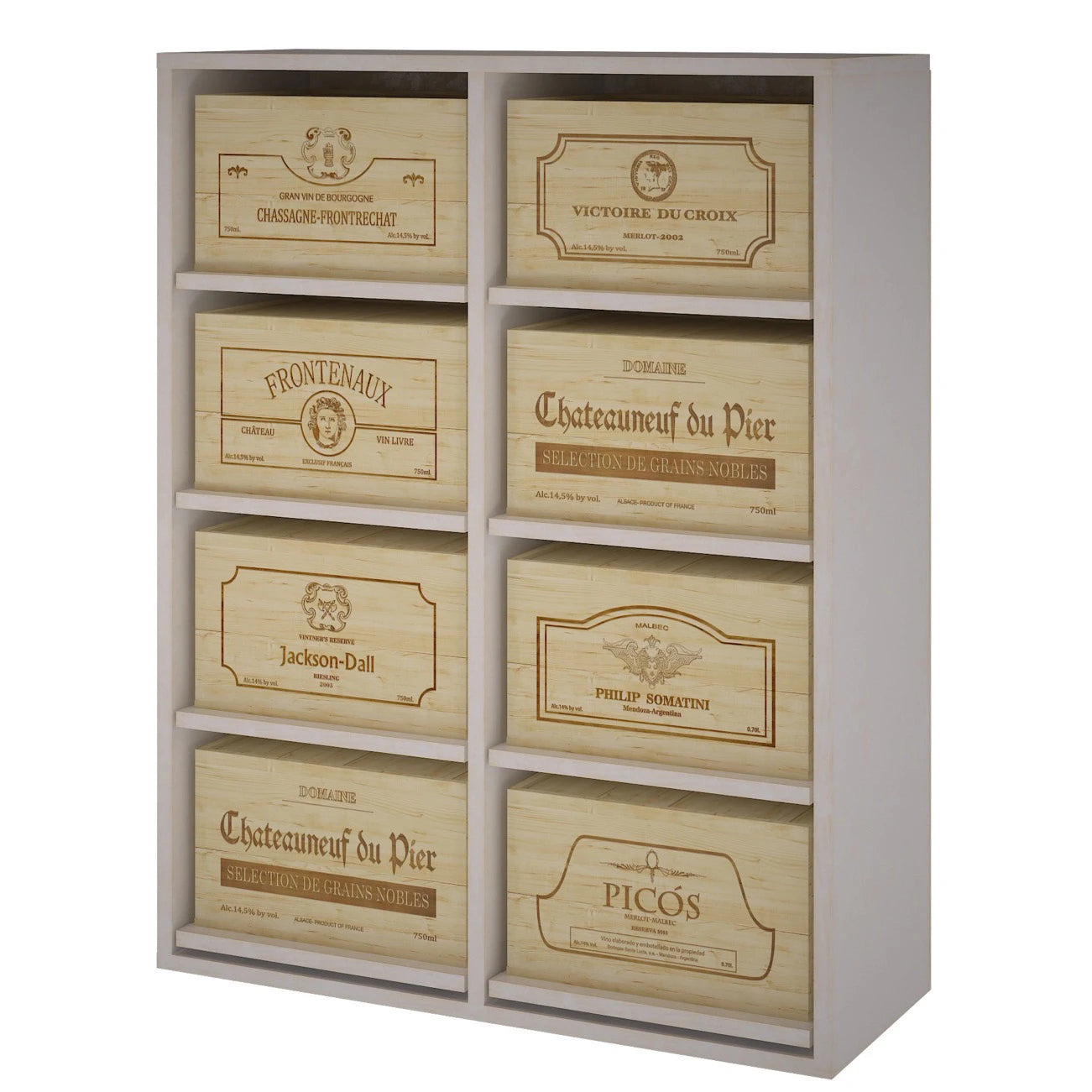 Pine wood wine rack for 48 bottles, Godello EW2541