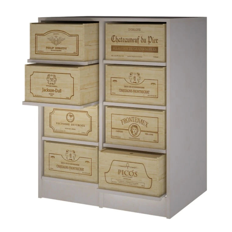 Oak wood wine rack, large size for boxes, Godello EW2545