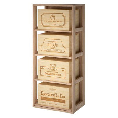 Godello ER2558 oak wine rack for 24 bottles