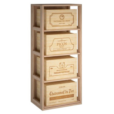 Godello ER2558 oak wine rack for 24 bottles
