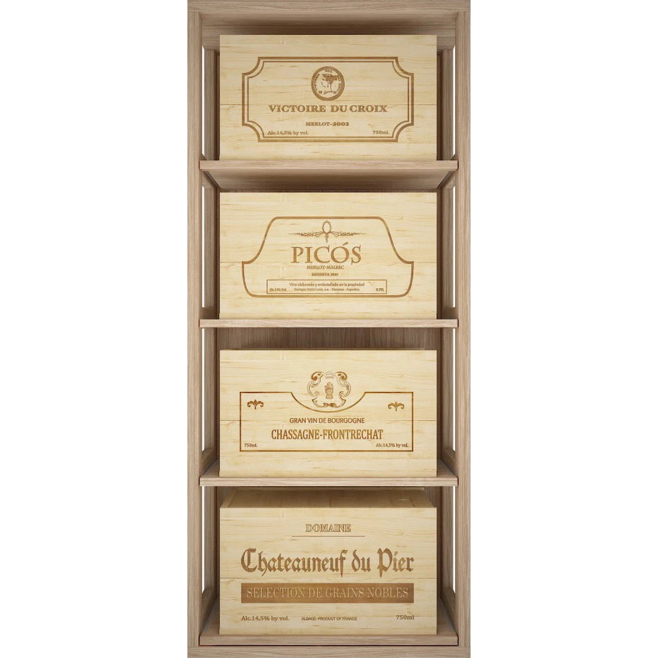 Godello ER2558 oak wine rack for 24 bottles