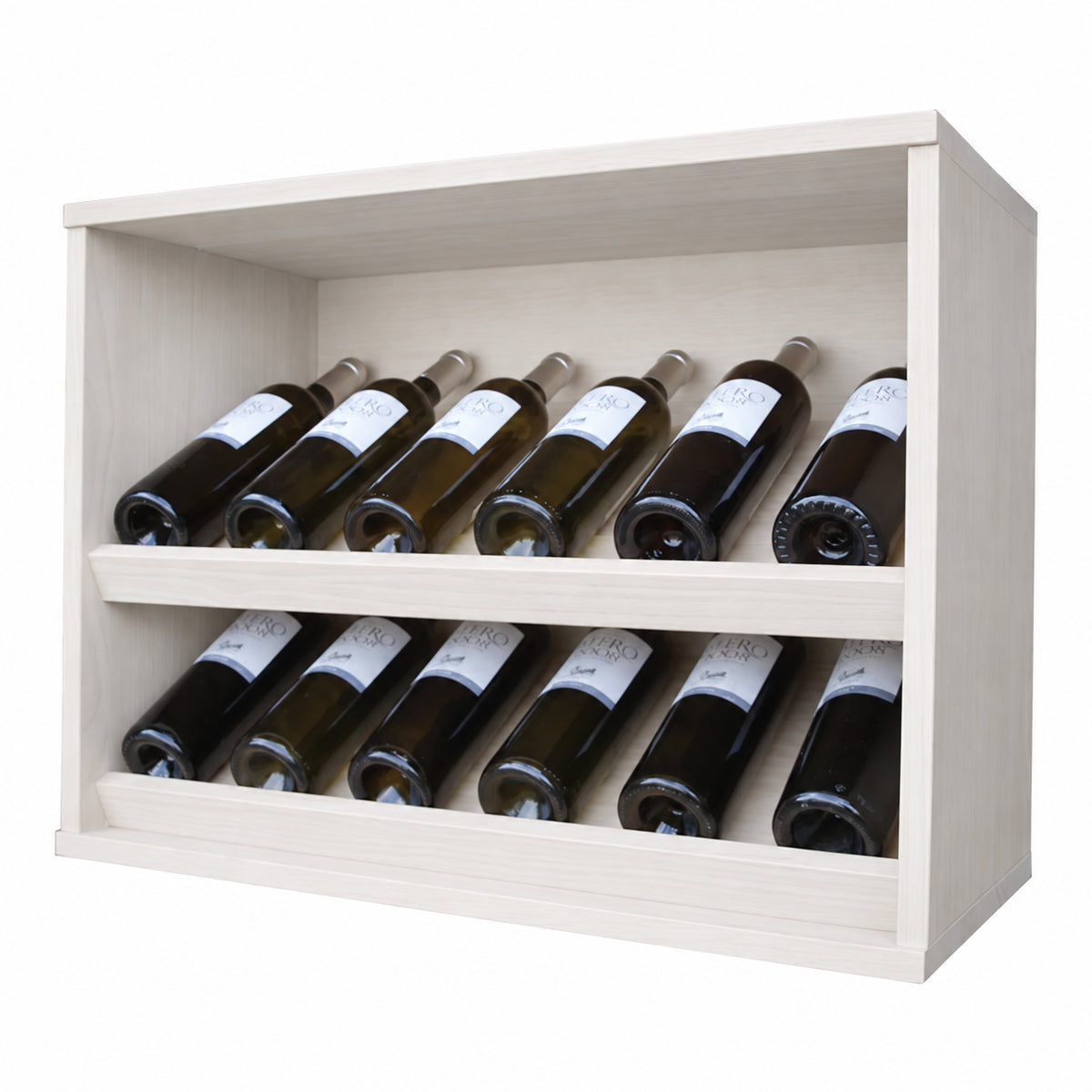 Botellero para 12 botellas Expovinalia Villafranca Godello 2293 - Pino blanco - Representación generada del acabado
