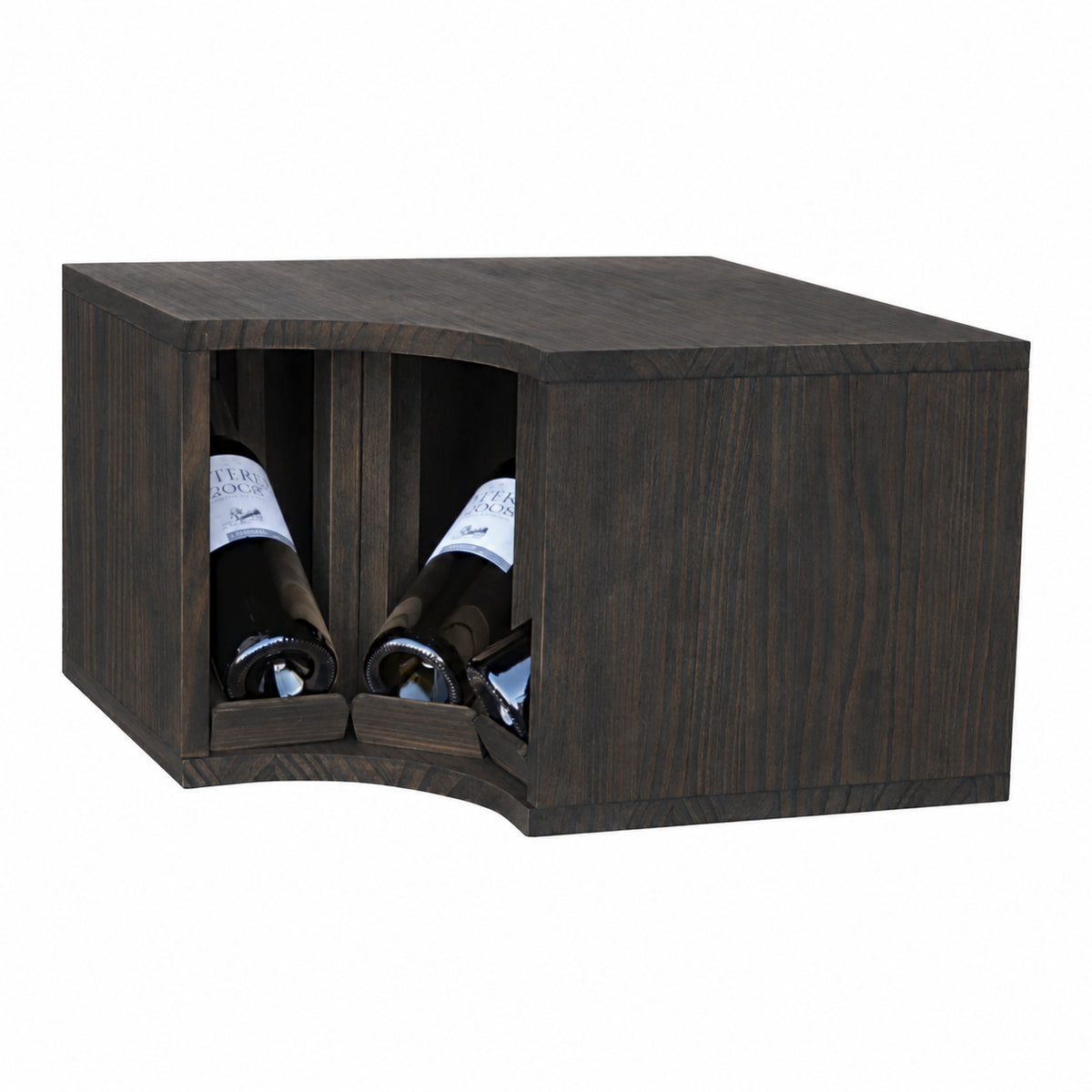 Botellero para 3 botellas Expovinalia Villafranca Godello 2295 - Pino negro - Representación generada del acabado