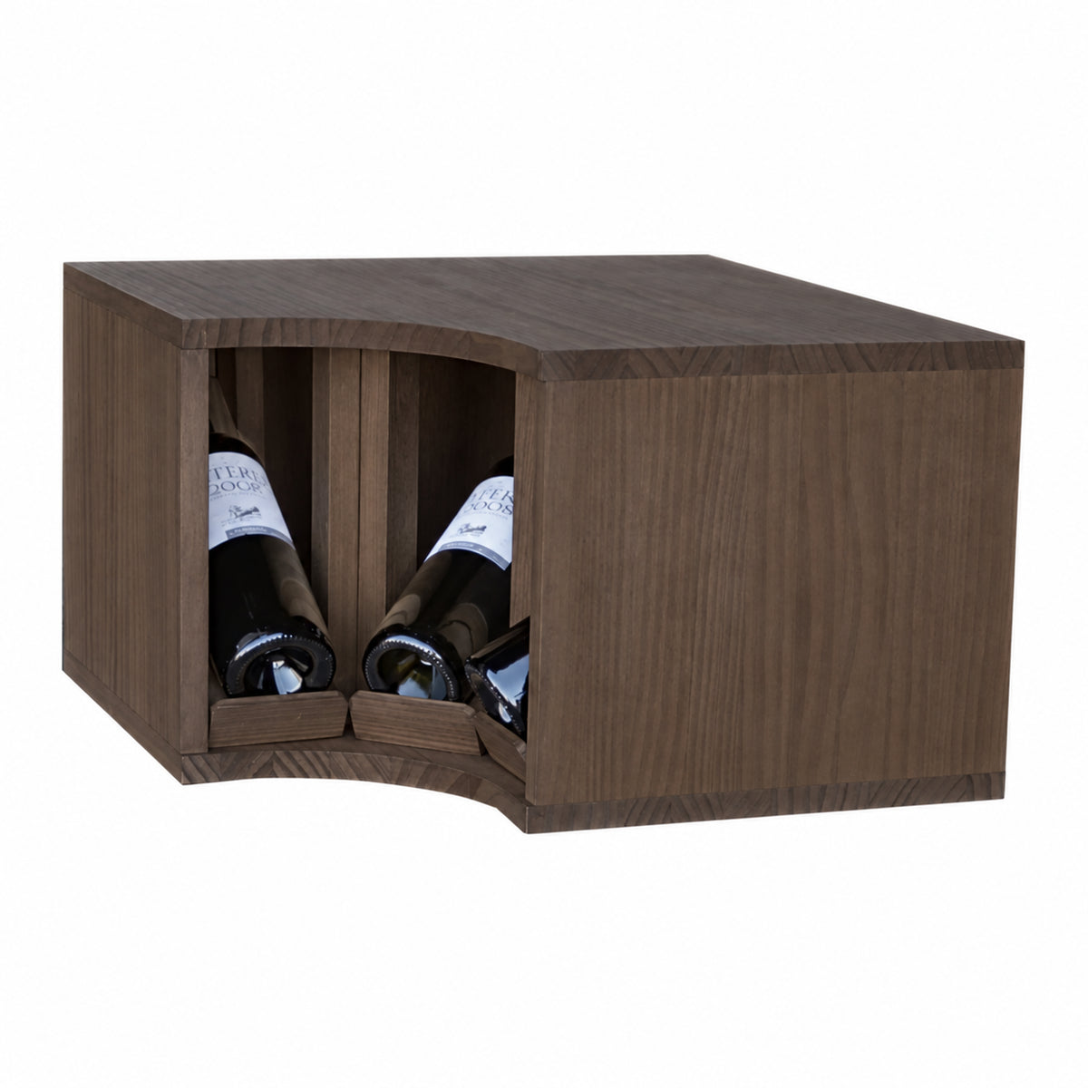 Botellero para 3 botellas Expovinalia Villafranca Godello 2295 - Pino oscuro - Representación generada del acabado
