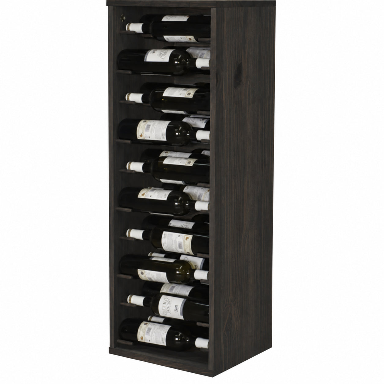 Wine rack for 30 bottles Expovinalia Godello 9223 - Black pine - Generated finish representation