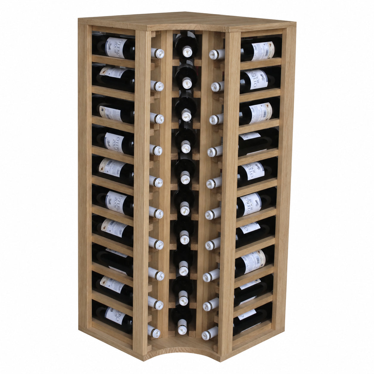 Botellero para 30 botellas Expovinalia Godello 2038 - Roble natural - Representación generada del acabado