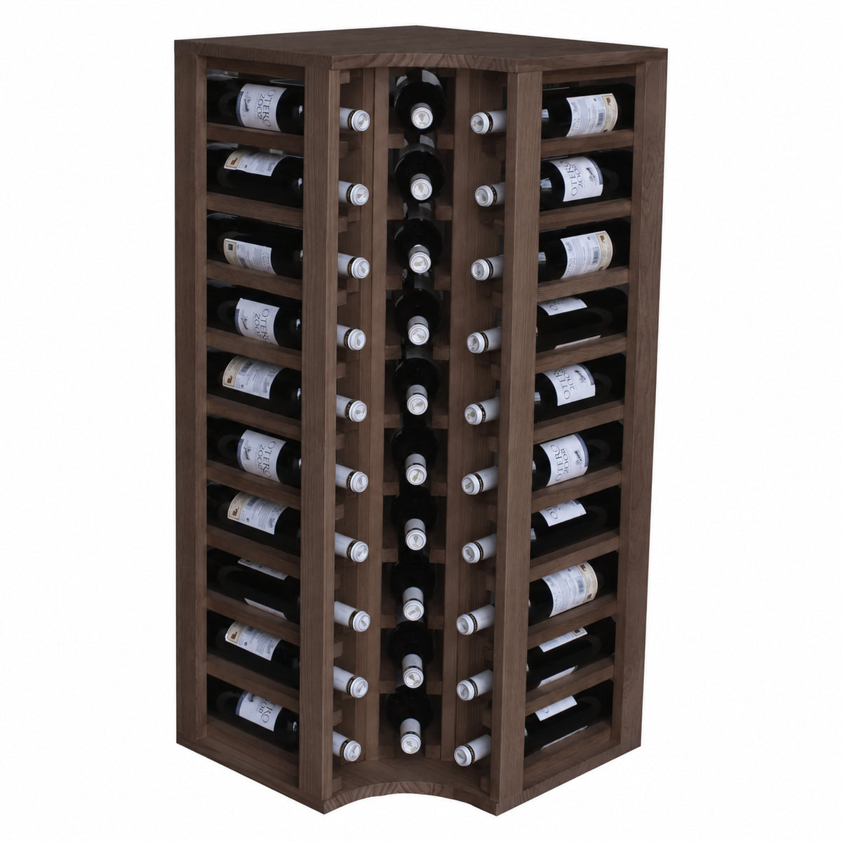 Botellero para 30 botellas Expovinalia Godello 2038 - Pino oscuro - Representación generada del acabado