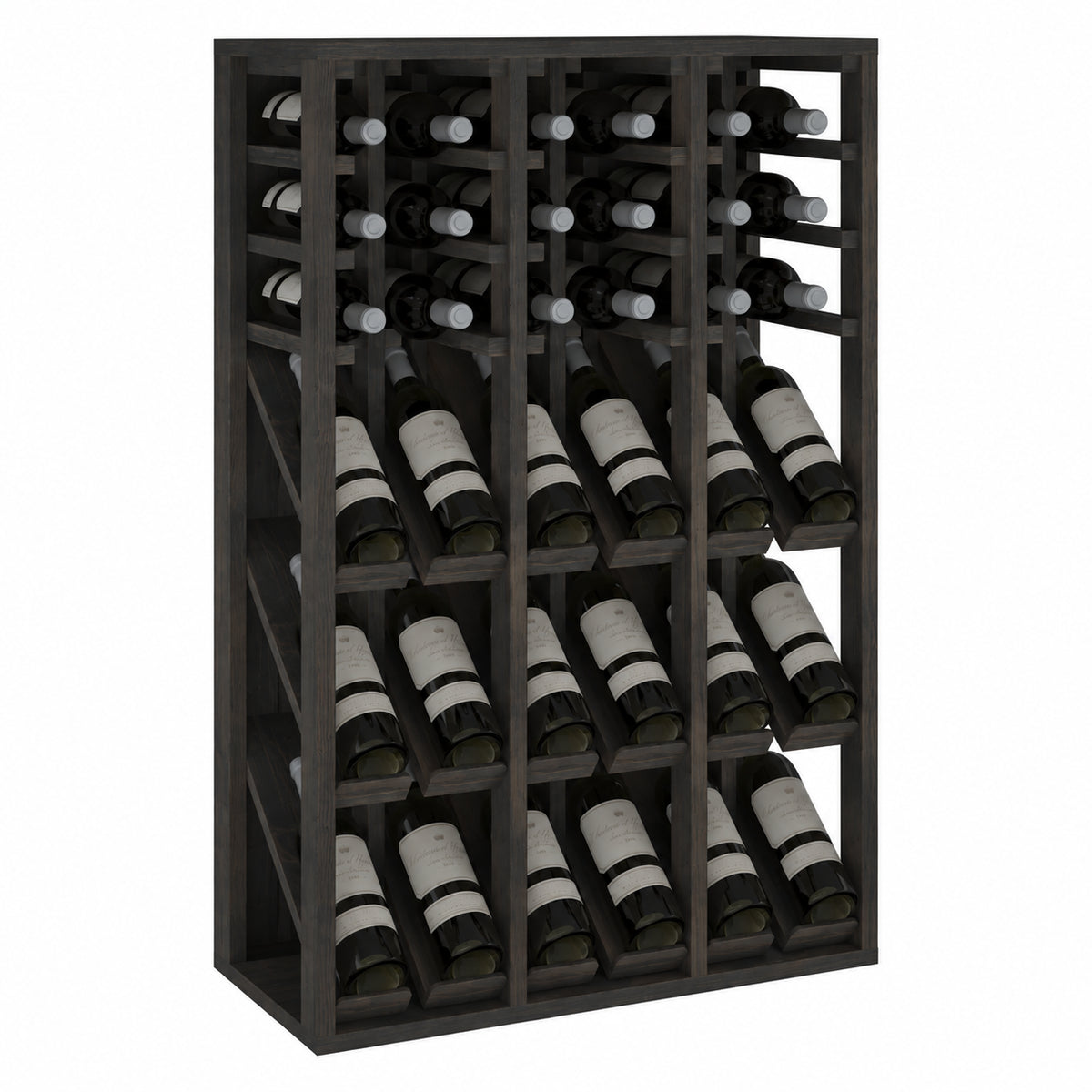 Botellero para 36 botellas Expovinalia Villafranca Godello 2091 - Pino negro - Representación generada del acabado