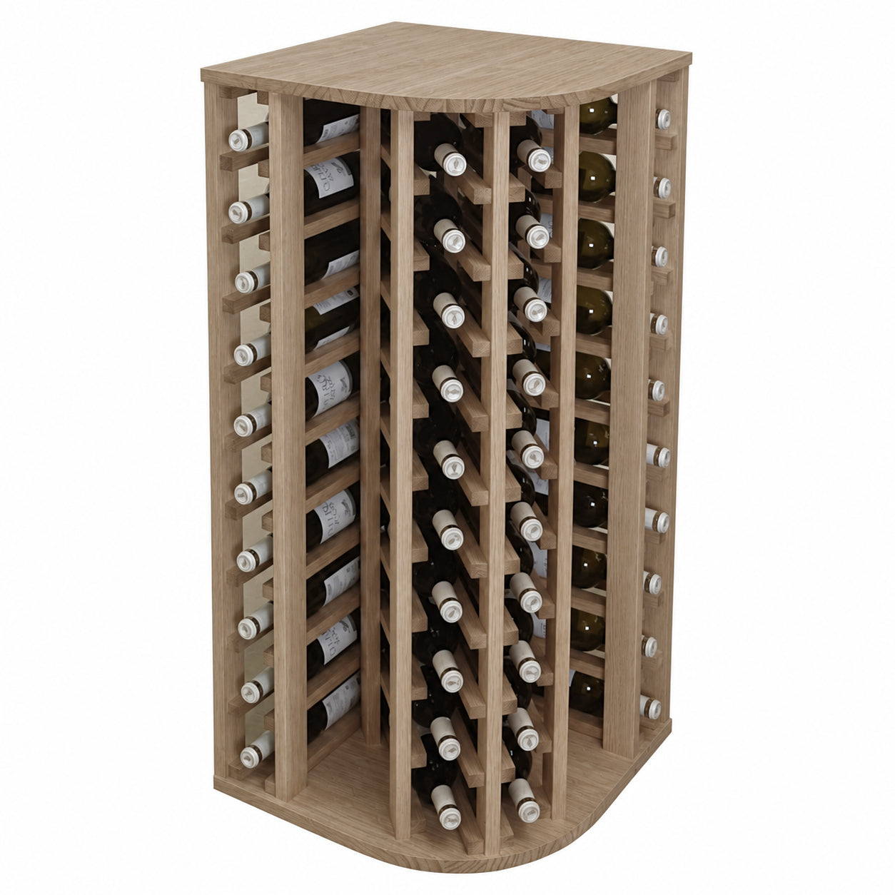 Botellero para 40 botellas Expovinalia Godello 2039 - Roble natural - Representación generada del acabado
