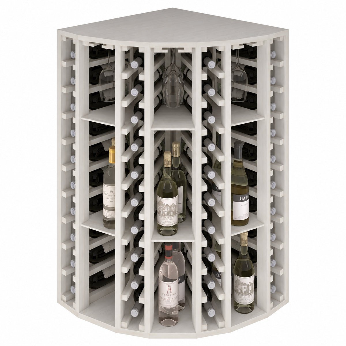 Botellero para 40 botellas Expovinalia Quilós Godello 2035 - Pino blanco - Representación generada del acabado