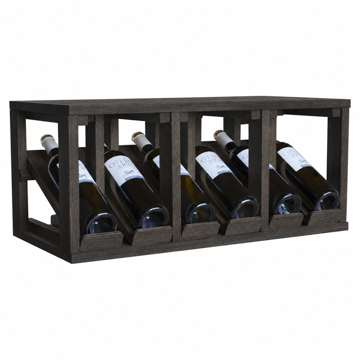 Botellero para 6 botellas Expovinalia Villafranca Godello 2191 - Pino negro - Representación generada del acabado