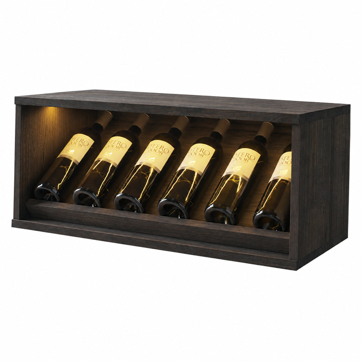 Botellero para 6 botellas Expovinalia Villafranca Godello 2292 - Pino negro - Representación generada del acabado