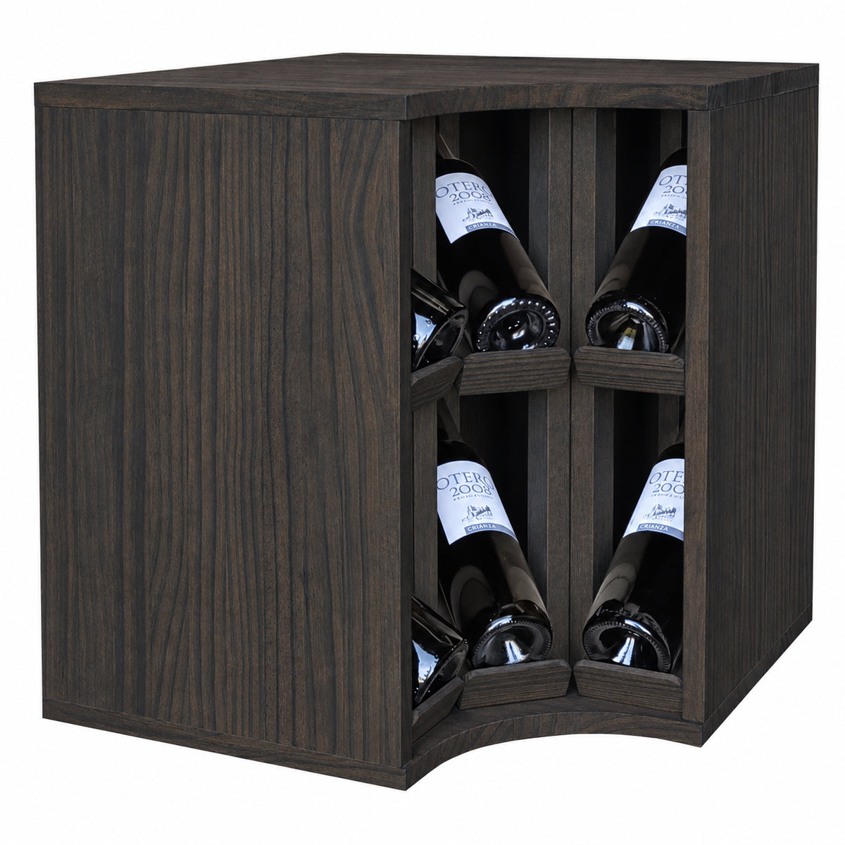 Botellero para 6 botellas Expovinalia Villafranca Godello 2297 - Pino negro - Representación generada del acabado