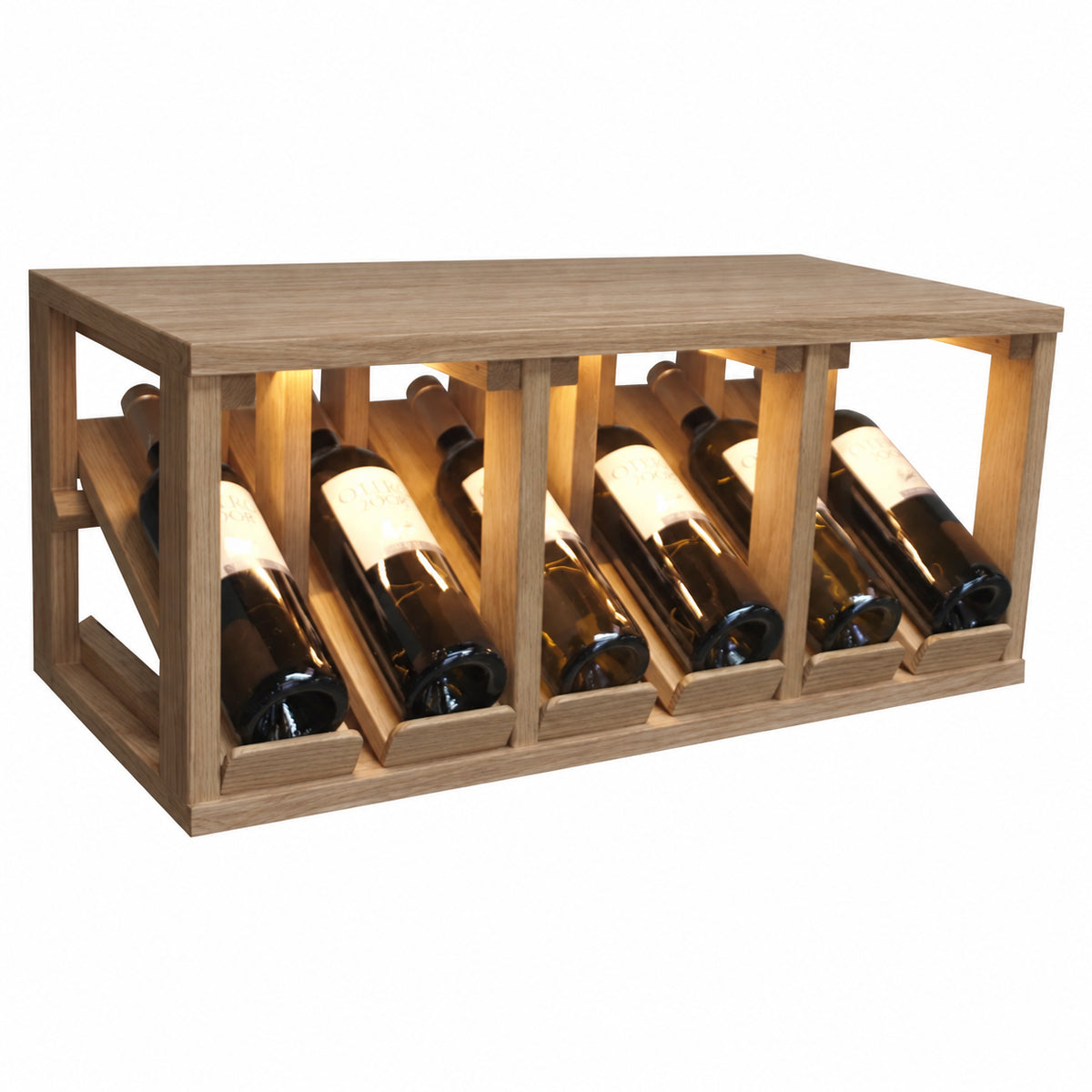 Botellero para 6 botellas Expovinalia Villafranca Godello 2192 - Roble natural - Representación generada del acabado