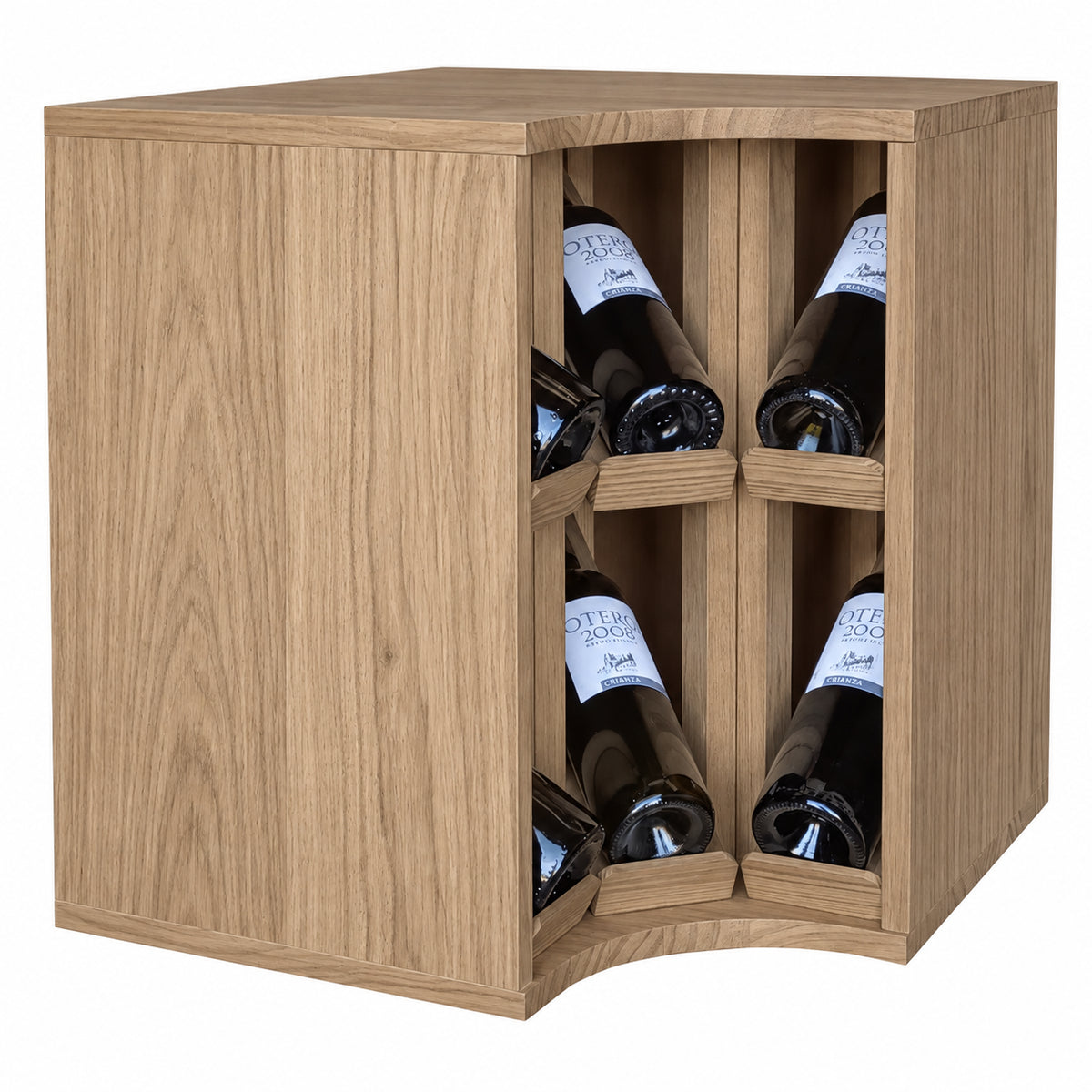 Botellero para 6 botellas Expovinalia Villafranca Godello 2297 - Roble natural - Representación generada del acabado
