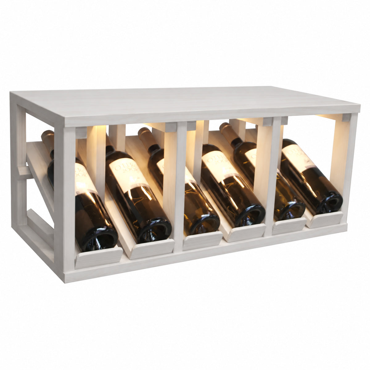 Botellero para 6 botellas Expovinalia Villafranca Godello 2192 - Pino blanco - Representación generada del acabado