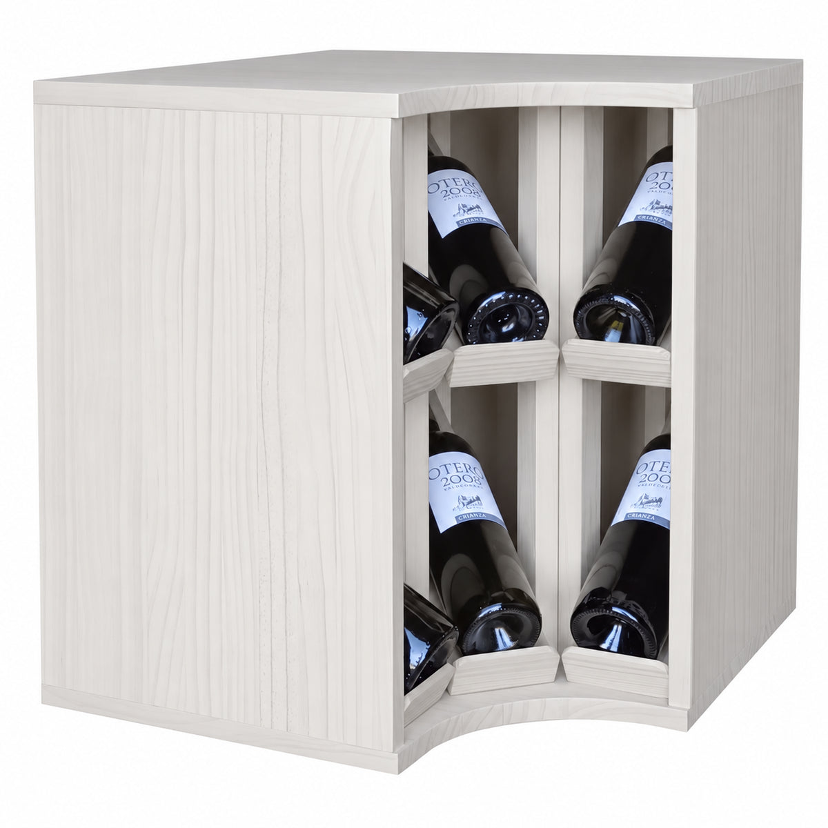 Botellero para 6 botellas Expovinalia Villafranca Godello 2297 - Pino blanco - Representación generada del acabado