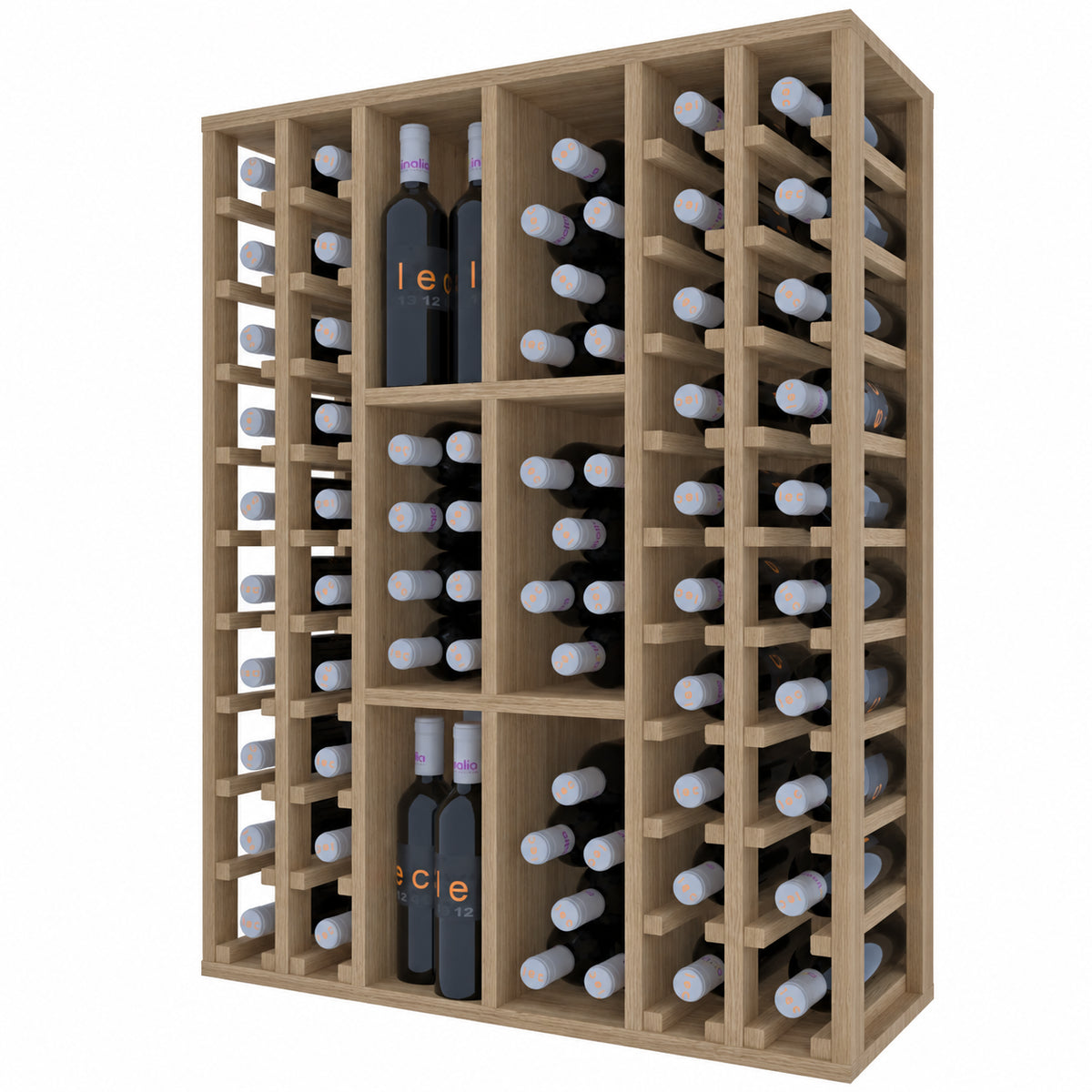 Botellero para 88 botellas Expovinalia Pitanza Godello 2528 - Roble natural - Representación generada del acabado