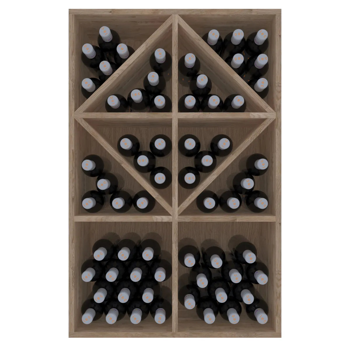Wine rack for 70 bottles Expovinalia Toral Godello 2534 — Pine with light oak finish — EX2534