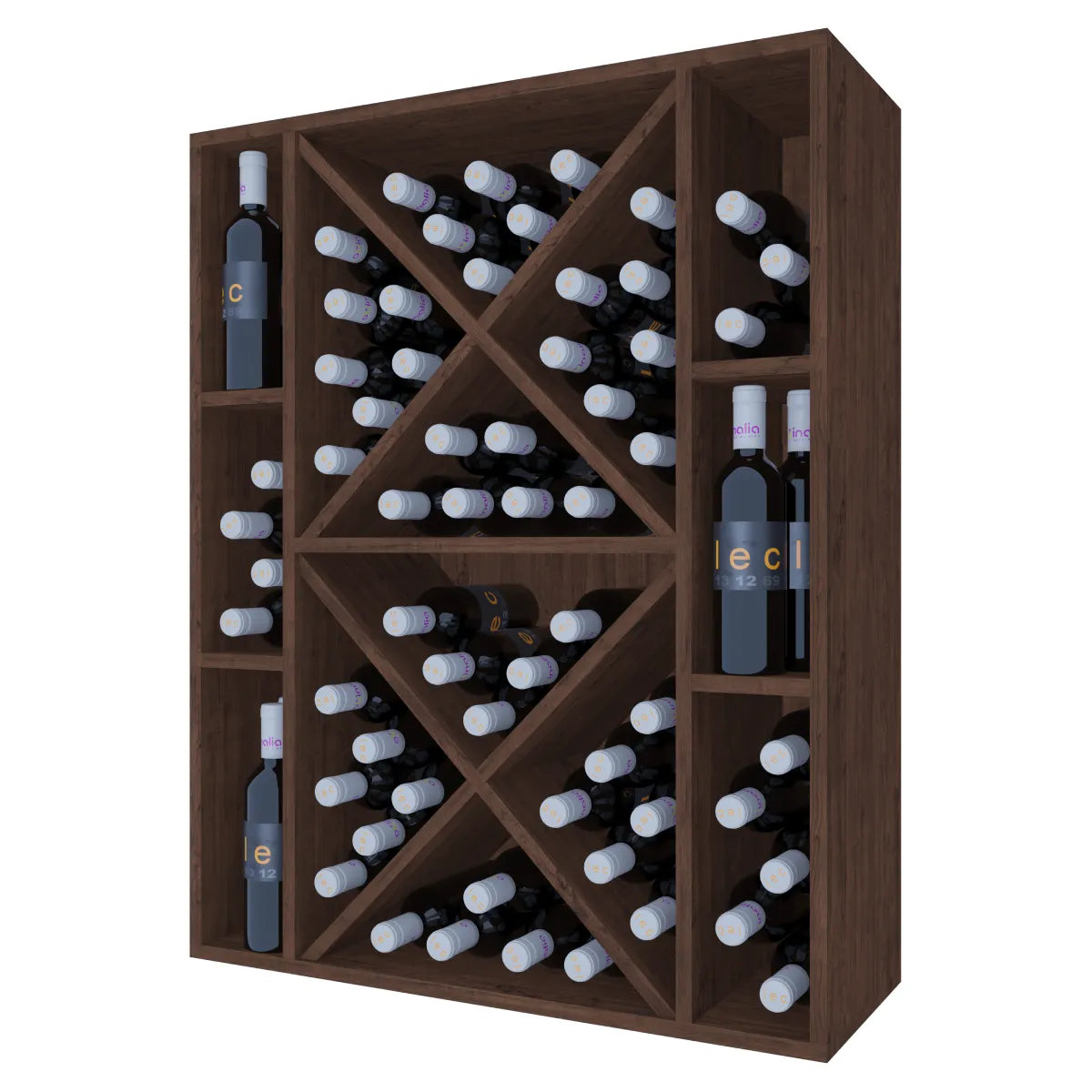 Wine rack for 90 bottles Expovinalia Toral Godello 2538 — Dark pine — HX2538