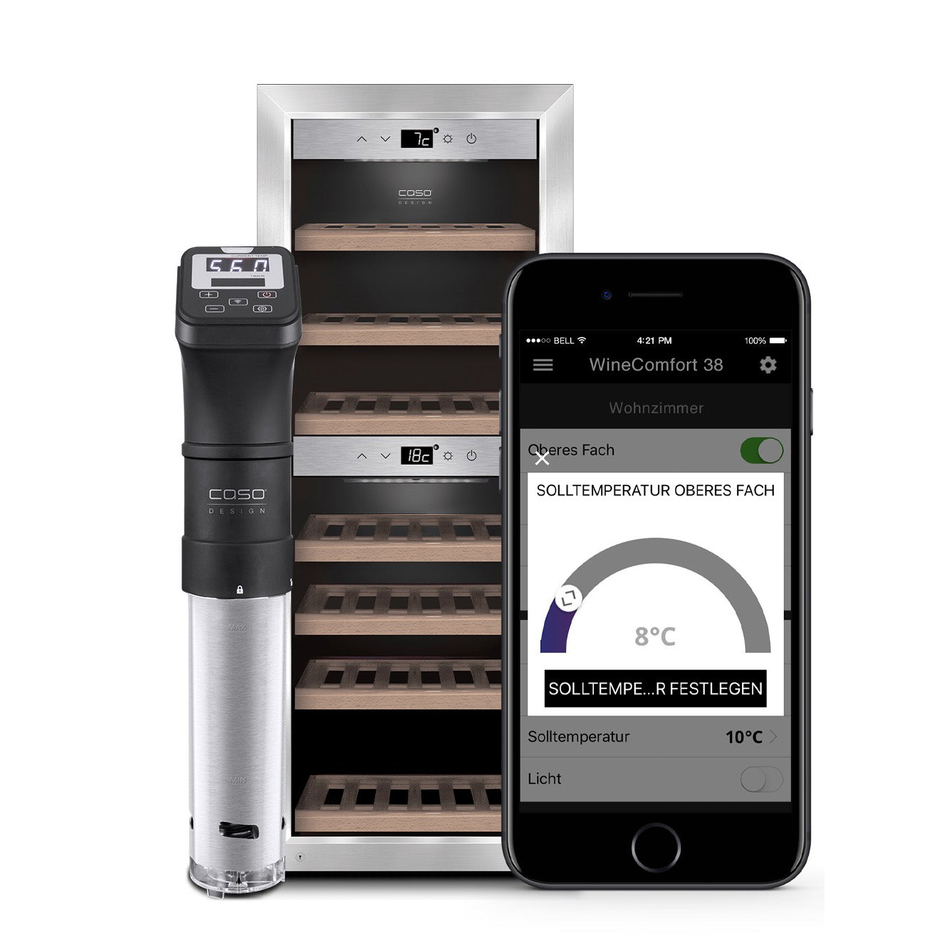 Wine Cooler 126 bottles Caso WineChef Pro 126 2D Dual-zone