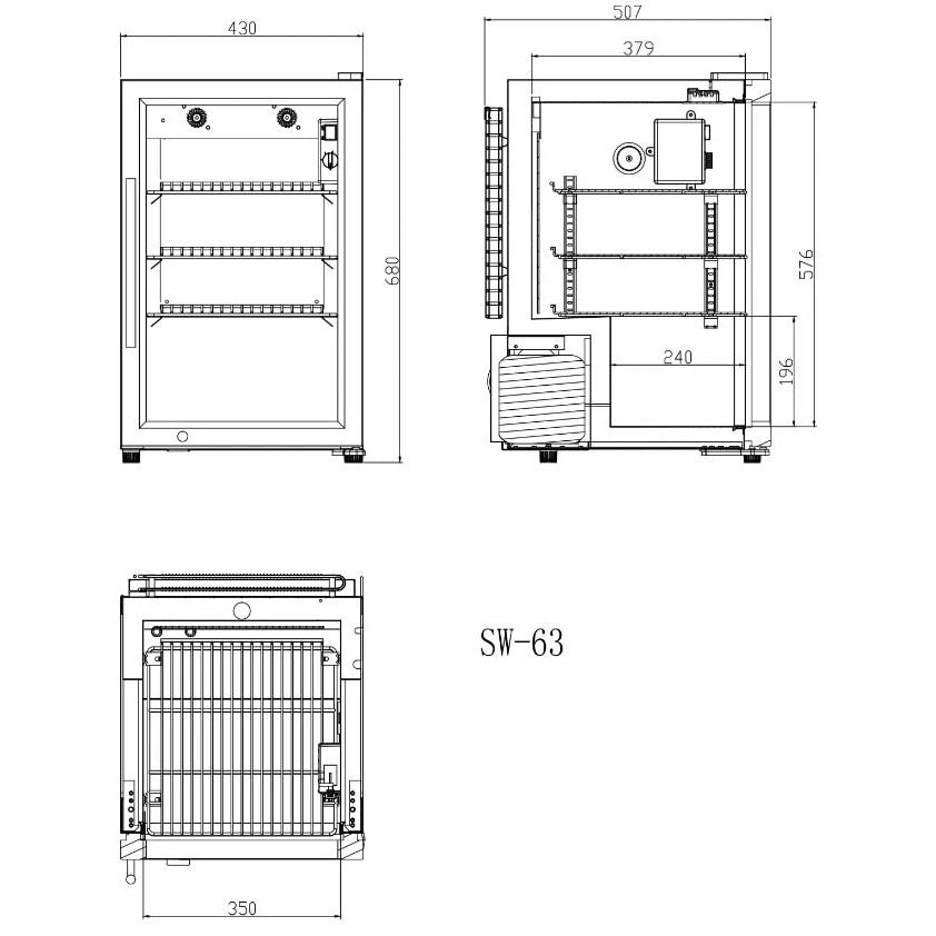 Refrigerador de bebidas Cavin Arctic Collection 63 L Stainless