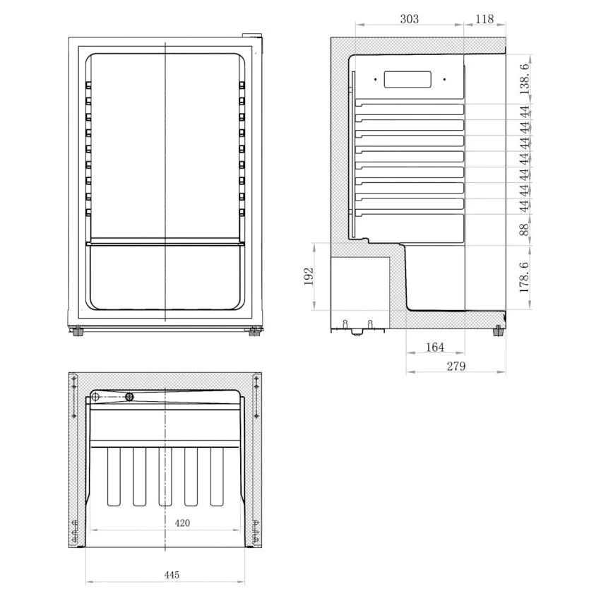 Refrigerador de bebidas Cavin Polar Collection 115 L White