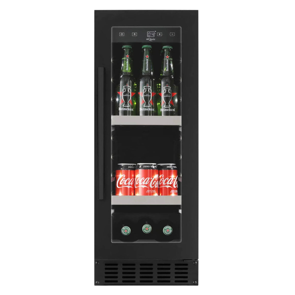 Nevera para cerveza mQuvée BeerServer 30 Anthracite Black de 31 botellas, acabado antracita, encastrable o de libre instalación
